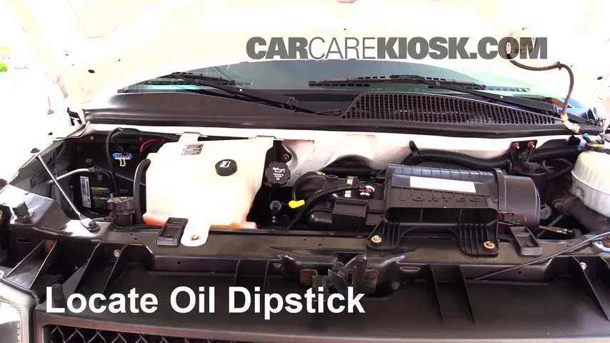 2007 Chevrolet Express 3500 LS 6.0L V8 Standard Passenger Van (3 Door) Oil Check Oil Level